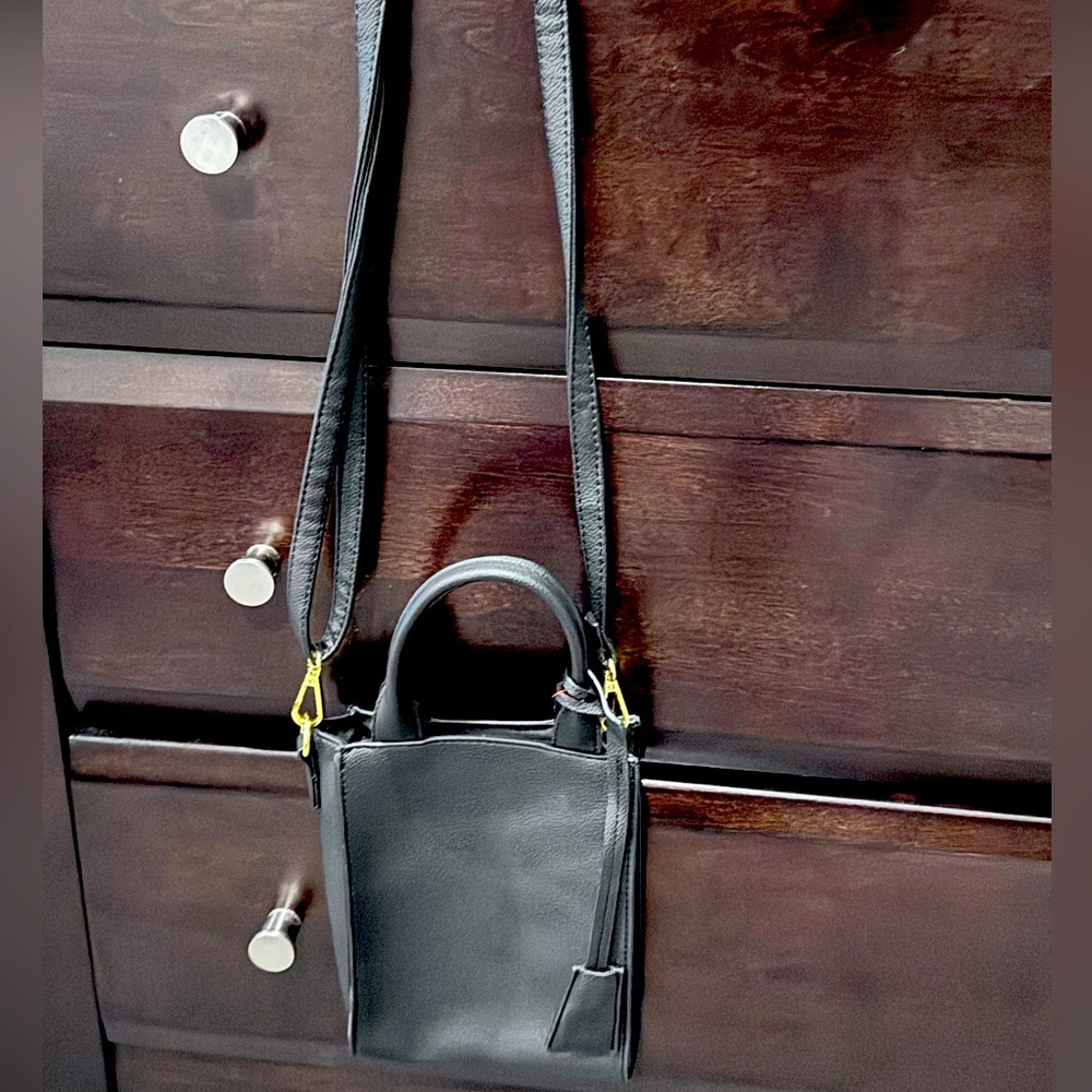 Black mini Crossbody satchel handbag
